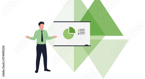 Business Presentation: Answering With A Chart And Presenting Financial Results And Projections