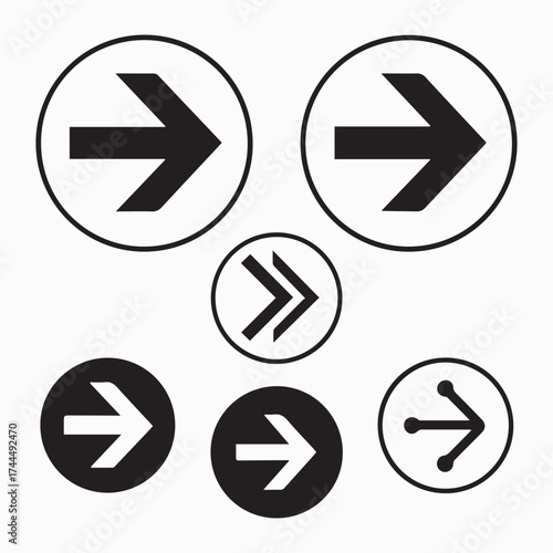 bold thick arrow vector