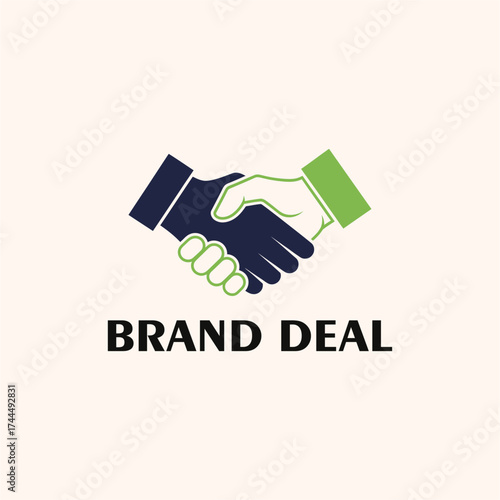 Brand Deal Handshake Logo Design Unique