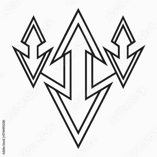 bold thick arrow vector