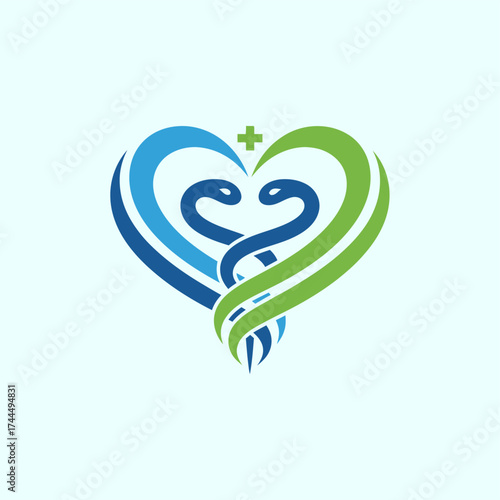 Healthcare Logo Heart Pulse Hearing Aid Symbol