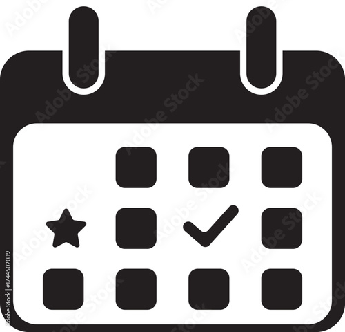 Scheduling icon for important dates and reminders