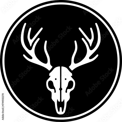 Deer Skull Icon Vector