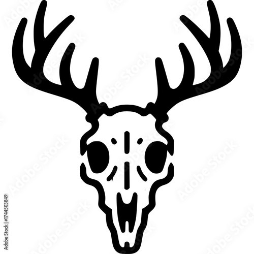 Deer Skull Vector Icon