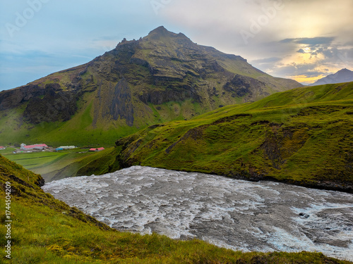 The Skogafoss waterfall in Iceland