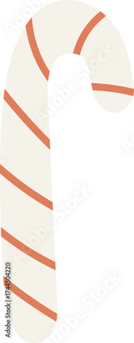 Striped Candy Cane Illustration