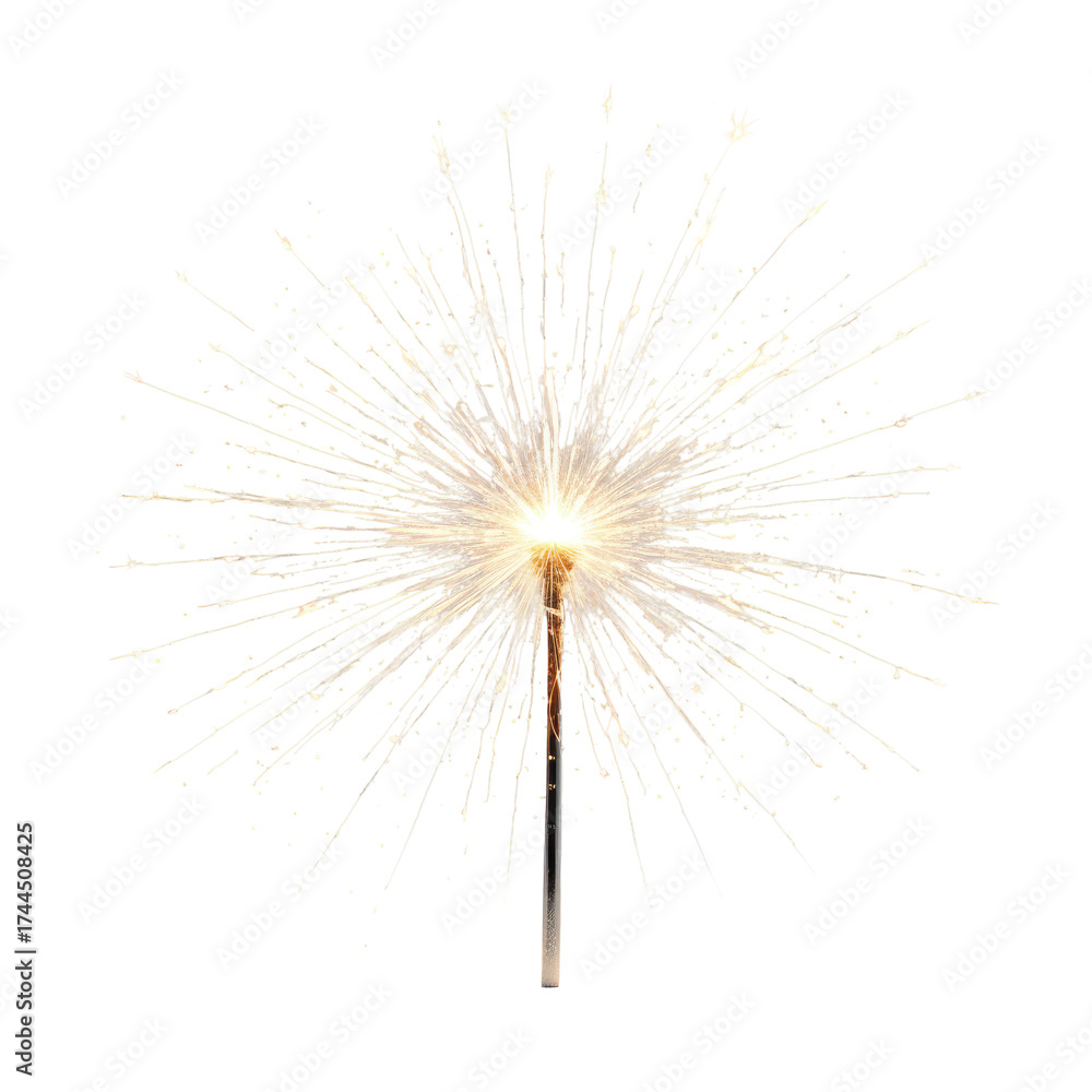 Obraz premium Glowing firework-like object radiating light on a black background