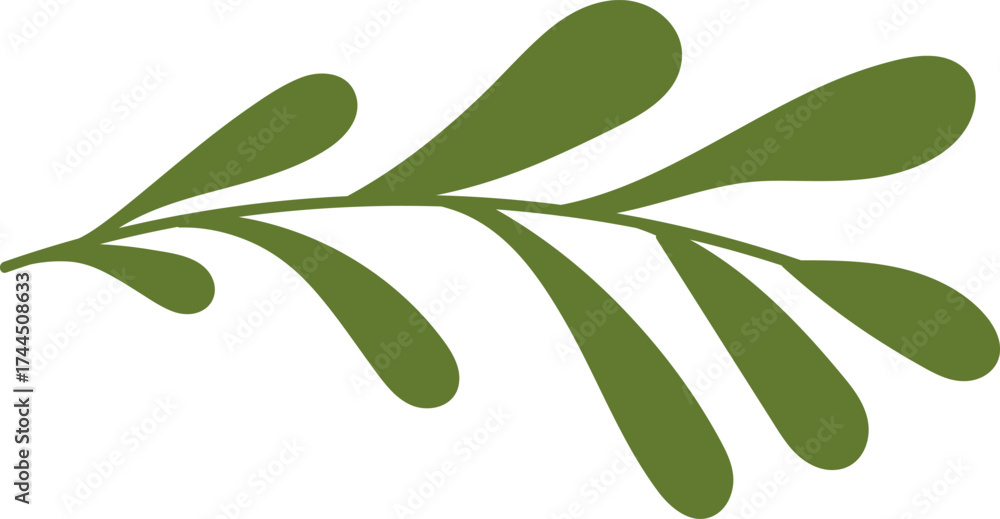 Naklejka premium Abstract Leaf Branch