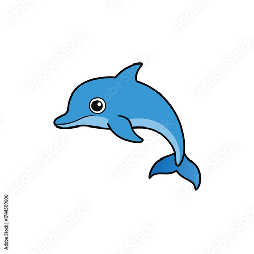 Dolphin Dancing Cartoon Vector Art