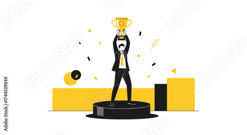 Celebration Of Success: A Business Leader Champions Achievement And Victories