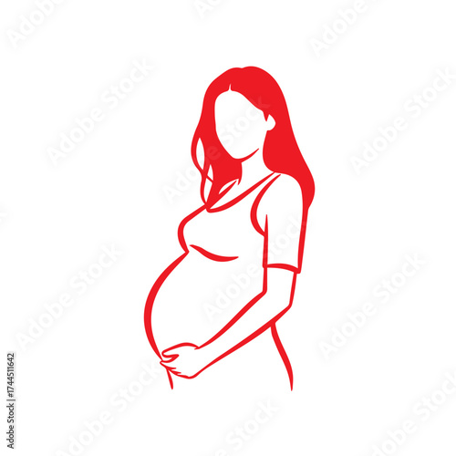 silhouette of a pregnant woman