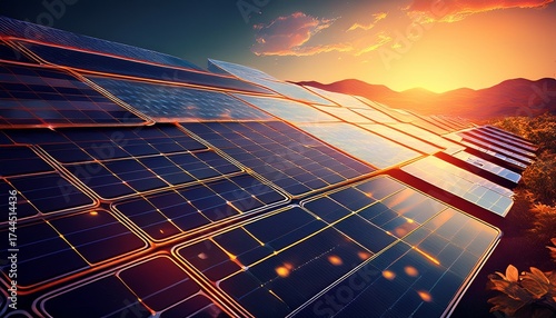 solar panel vertical background