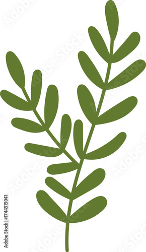 Leafy Branch Silhouette
