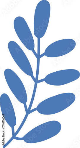 Abstract Leaf Silhouette