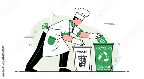 Chef Recycles Waste, Promoting Sustainability and Environmental Awareness in the Kitchen