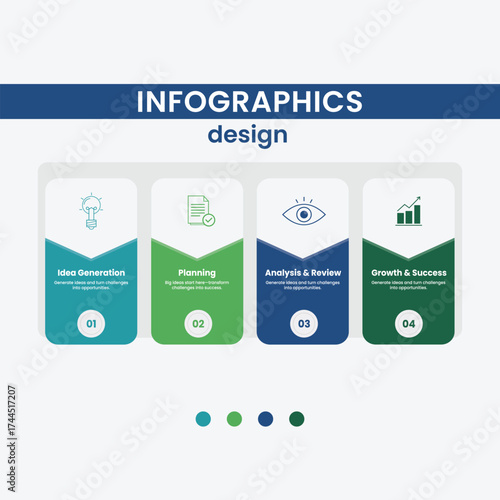 4 Step Business Infographic Template