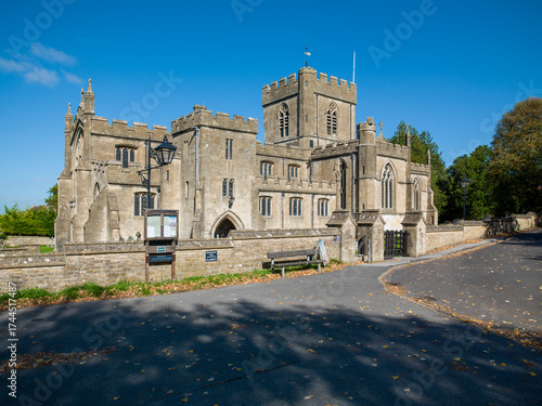 Edington Priory Church , Edington Wiltshire. Sunshine