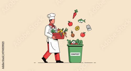 Chef's Journey: Composting Culinary Creations, Embracing Sustainable Food Practices in Kitchens