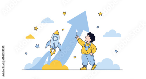 Child Pilot Leading Rocket Development and Upward Trajectory to a Successful Future