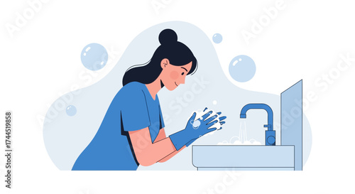 Clean Hands Illustration Depicts Proper Hygiene and Sanitation Practices to Avoid Illness