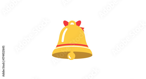 Festive holiday season jingle bell icon vector clip art for design