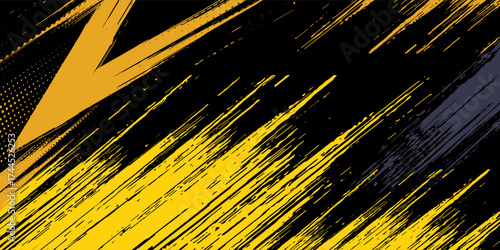 Abstract black and yellow background with tire tracks.. vector illustration eps 10