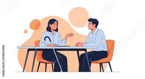 Empathetic Discussion Between Two Individuals, Focused on Support and Guidance