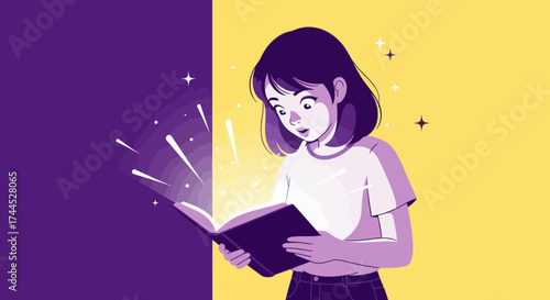Enchanting Literacy: A Captivated Reader Immersed in A Magical, Literary Narrative