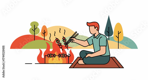 Enjoying Barbecue And Outdoor Cooking: A Delightful Scene Of Summer Fun And Leisure