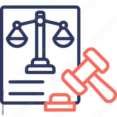 Rule Of Law line color icon