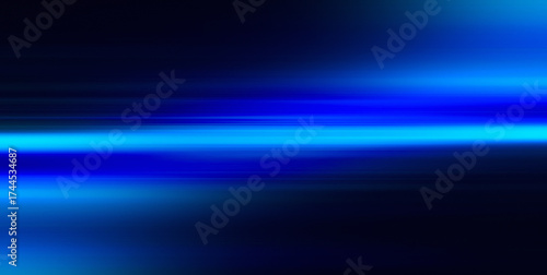 Abstract Blue Light streaks set . Blue glowing speed lines on a black background. Futuristic motion blur effect, neon digital trails, sci-fi energy beams, and high-speed acceleration concept.