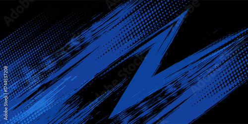 blue color pattern gradient grunge texture background. Dots pop art comics sport style vector illustration Abstract background dark blue with modern corporate concept
