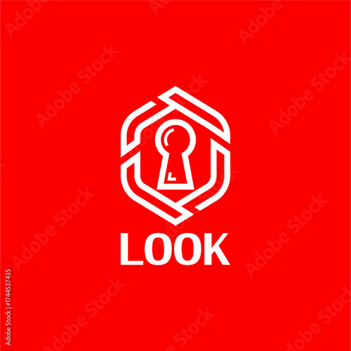 Secure Look Logo Featuring a Keyhole and the Word LOOK