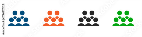 Group icons. Solid vector icons.