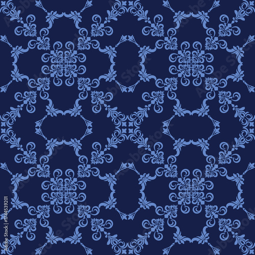 Abstract damask seamless pattern, luxury old fashion use for fabric, texture, textile, background, carpet, curtain, patchwork, embroidery, illustration, decoration, wrapping, print and clothing.