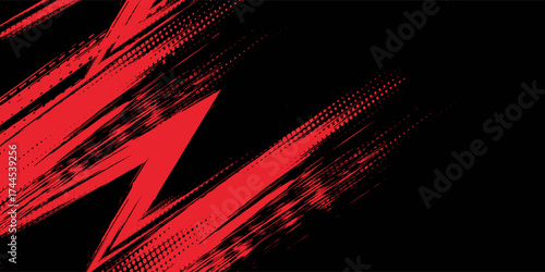 Grunge texture effect background. Distressed rough dark abstract textured. Black isolated on red. Graphic design element vintage style decoration concept grunge vector red black modern