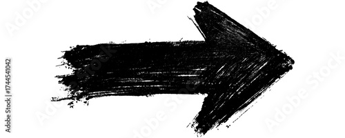 Marker Pen Style Hand Drawn Black Arrow Illustration Isolated on a Transparent or White Background