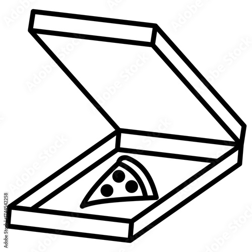 Pizza Box Outline Icon