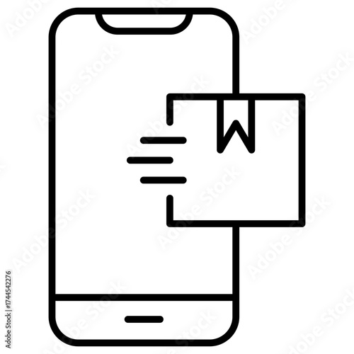 Delivery App Outline Icon