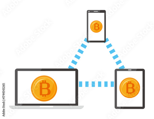ビットコインのアイコン　仮想通貨
