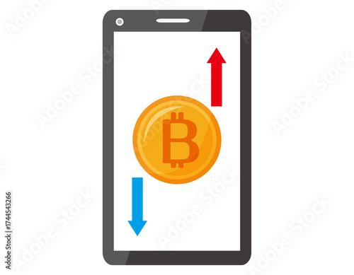 ビットコインのアイコン　仮想通貨