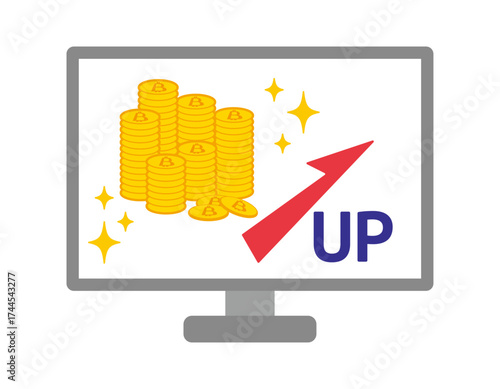ビットコインのアイコン　仮想通貨