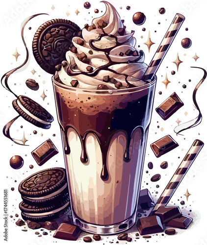Coklat Milkshake with Whipped...