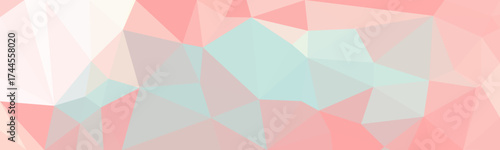 Soft pastel geometric background with shades of pink, peach, and light blue in polygon shapes.