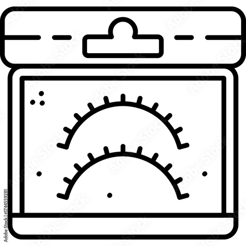 Fake Eyelashes Outline Icon