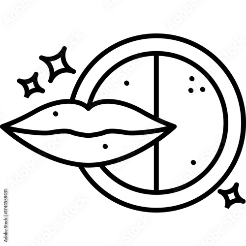 Lip Scrub Outline Icon