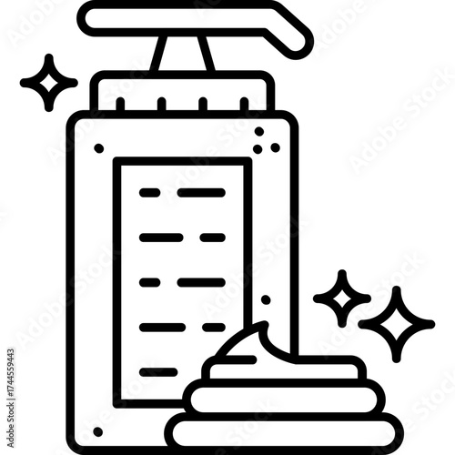 Hand Cream Outline Icon