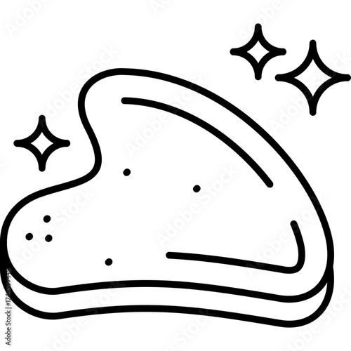 Gua Sha Stone Outline Icon