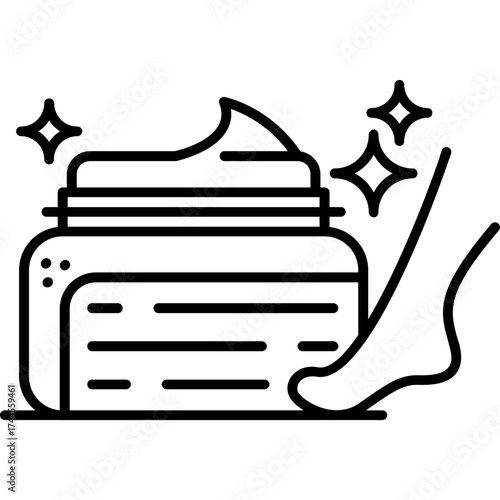 Foot Cream Outline Icon