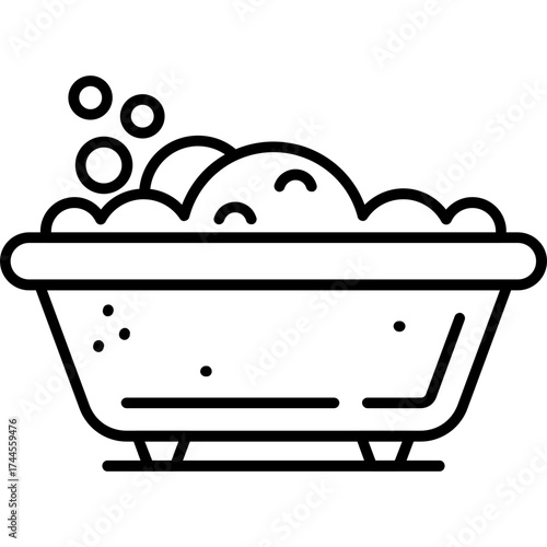 Bubble Bath Outline Icon